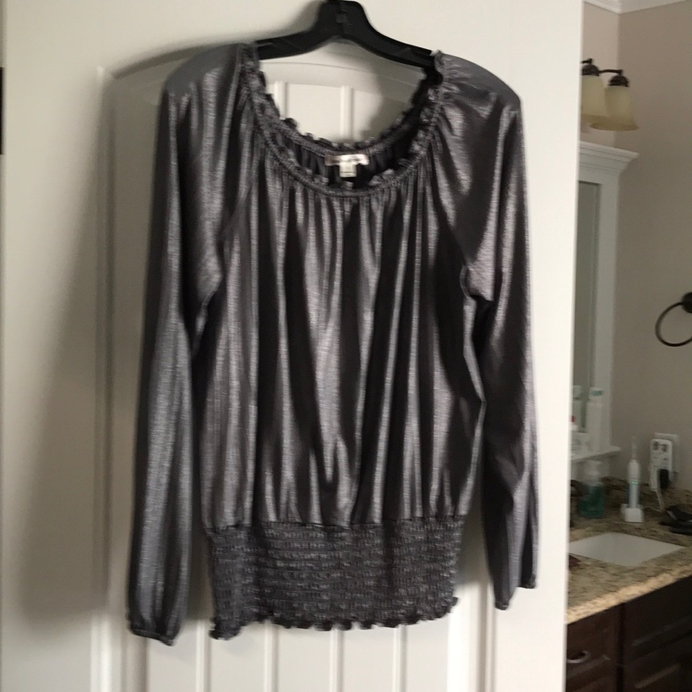 Sparkly silver top